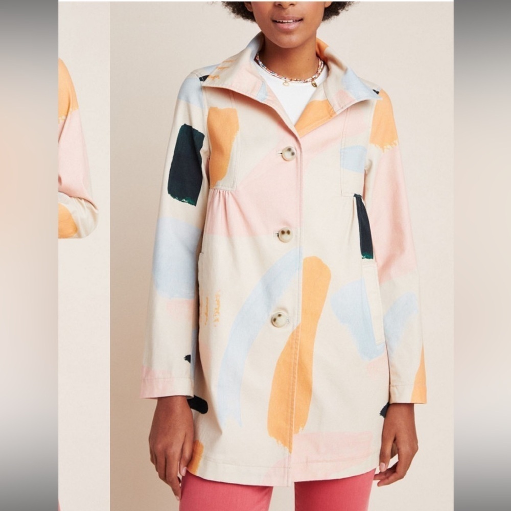 Anthropologie x Moglea Daybreak Trench Coat size 8 - Picture 2 of 14